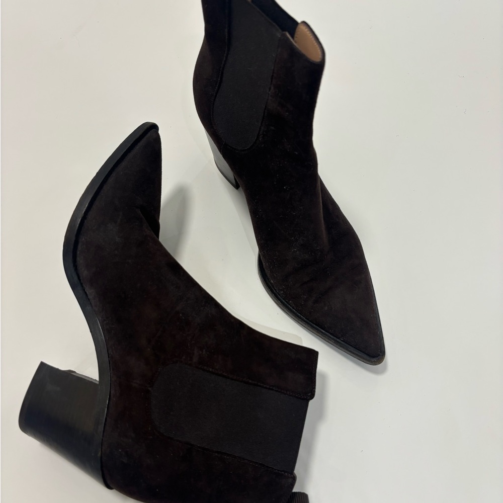 Gianvito Rossi Brown Suede Ankle Boots